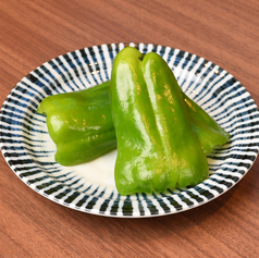 冷やしただけのピーマン