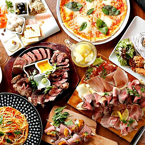 誕生日・宴会・歓迎会・飲み会・ママ会・イタリアン・PIZZA・肉・ステーキ・飲み放題