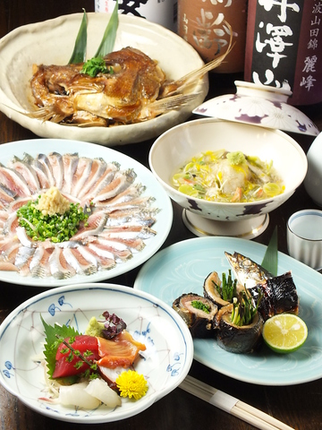 丁寧に造られた本格和食の数々…旬の魚貝を、素材を生かした調理法でご提供致します。