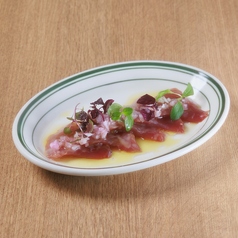 戻り鰹のカルパッチョ グラッパ風味