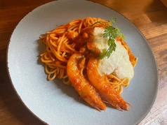 海老とシーフード マスカルポーネのトマトスパゲティ