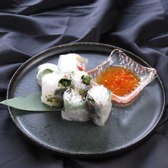 鯛と大葉の生春巻き/菜の花の辛し和え