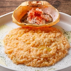 紅ズワイ蟹のガーリックトマトリゾット