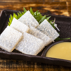 子持ちこんにゃく酢みそ/かまぼこ豆腐とチーズの一品