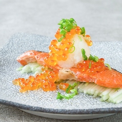 銀鮭のいくらおろしかけ