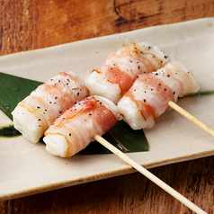 豚しそ巻き串／豚バラ／アスパラ肉巻き串／モチベーコン串 &nbsp;(各1本)