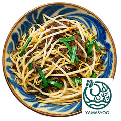 沖縄産もずくともやしのにんにく炒め
