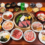 焼肉・お寿司・デザートなど約70種類ものメニューが食べ放題！低価格＆高クオリティで大満足のお店！
