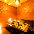 暖かい間接照明が照らす洗練されたおしゃれ空間の完全個室のご用意がございます。当店自慢の和食創作料理と共に、広々とゆったり座れるお座敷個室席でお寛ぎください◎