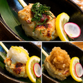 料理メニュー写真&nbsp;特選　鶏つくね《柚子皮おろし》《おろしポン酢》《大葉梅肉》
