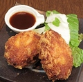 料理メニュー写真 大山さんの鶏メンチカツ