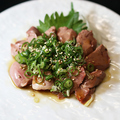 料理メニュー写真 阿波尾鶏肝の葱ゴマ油