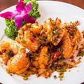料理メニュー写真 車エビの四川風炒め