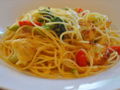 料理メニュー写真 野菜類と唐辛子とにんにくのスパゲッティーニ(ビアンコ)