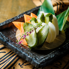 本日の漬物盛り合わせ