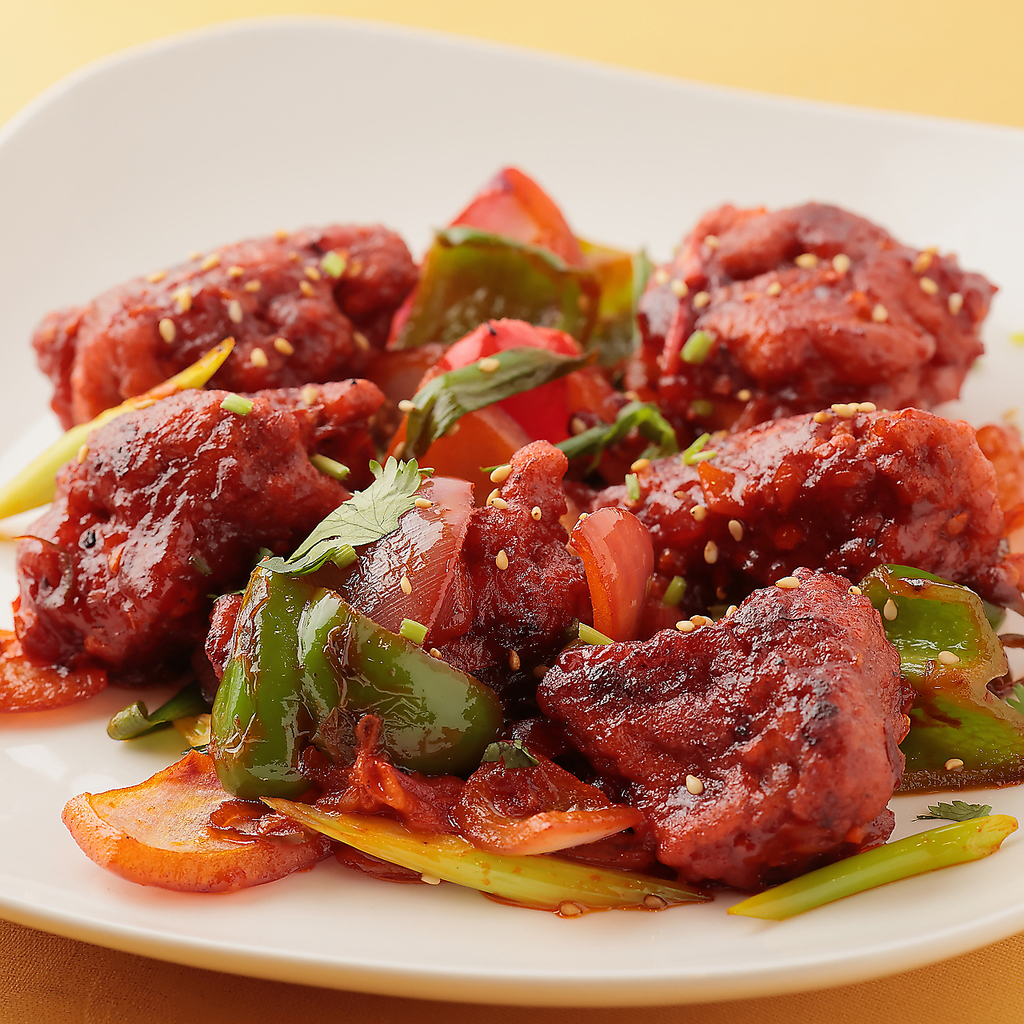 ジューシーな鶏肉と、彩り豊かな野菜を炒めました♪食欲をそそる辛味と旨味のバランスがやみつきに◎