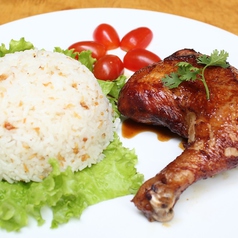 鳥もも肉揚げご飯