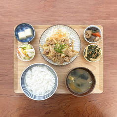 漬け豚バラ生姜焼き定食