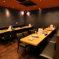 快適な空間で大人数もゆったり楽しめる◎