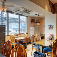 ブラウンを基調とした落ち着ける空間◎