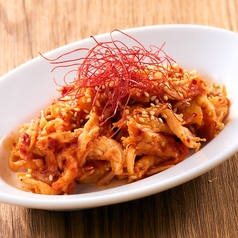 蒸し鶏のキムチ和え