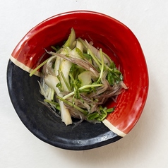 豆苗・茗荷・セロリの浅漬け