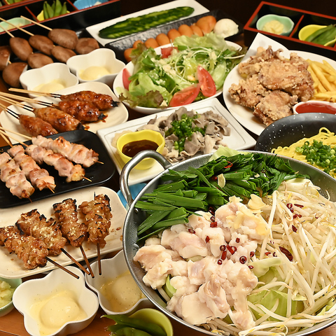 幅広いお料理取り揃え！本格炭火のやきとりや自慢の低温調理が堪能できるとりはち家★