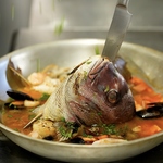 南三陸の魚介に厳選。鯛カブトとフュメドポワソン♪アクアパッツァorブイヤベースかお選びください。