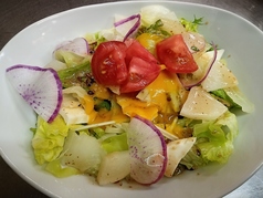 いろいろ有機野菜たっぷりのモキチサラダ