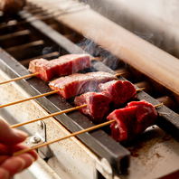 一本一本、炭火で焼き上げる串料理◎