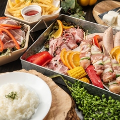 【最大100名まで】広々空間で飲み放題付きBBQ　ウッドデザインパーク栄店のコース写真