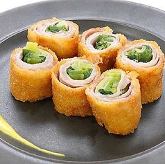 九条ねぎの豚肉巻き揚げ