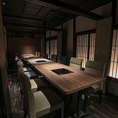 個室を繋げることで最大18席ご利用可能です。様々な会食、宴会に最適なお席です。