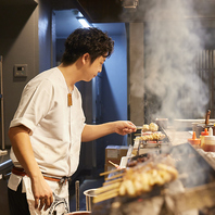 自慢の焼鳥は焼きたてをご提供します