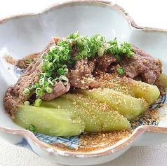 京茄子と牛肉の胡麻山椒焼