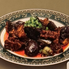 55.挽肉と茄子の辛味噌炒め