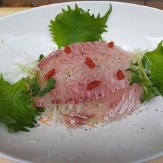中華風鯛の刺身（要予約）