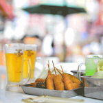 【天王寺・新世界】串かつとビールは相性抜群！テラス席で食べると美味しさも倍増！
