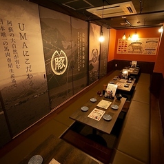 28名様までの団体様は、掘りごたつ席をエリア貸切でご案内。中規模のお集まりにぴったりのエリア貸切。詳細は直接お店にお問い合わせください。