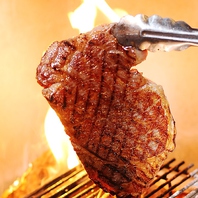 備長炭で焼く上質・肉厚のステーキが美味！！