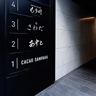 黒を基調とした現代的な階層を導くサイン