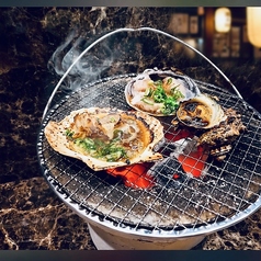 あわびバターしょう油 (1個)/貝 焼き 三点盛り