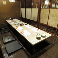 個室で旬魚と炭焼き、美酒を満喫♪