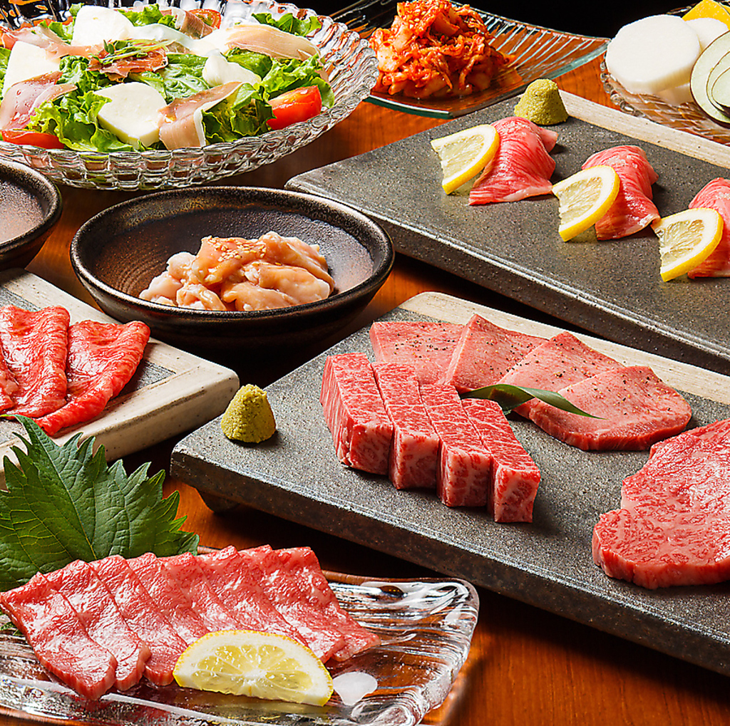 大事な接待、記念日、お祝いなどの行事に最適な宮崎牛コース〈全14品〉クーポン利用で10000円(税込)