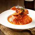 料理メニュー写真 渡り蟹のトマトクリームスパゲッティ