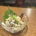 料理メニュー写真&nbsp;ガリ〆さば　昆布オイル