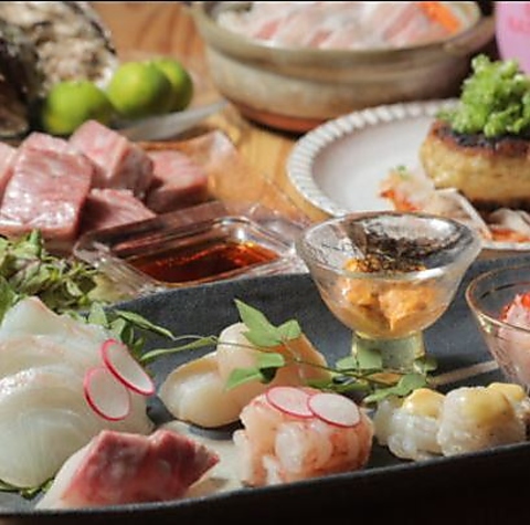 新天地公園すぐ横◆広島名物・牡蠣のほか、季節の鮮魚を味わう四季の味覚。