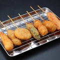 料理メニュー写真&nbsp;れんこん串/うずら串/オクラ串/紅しょうが串/じゃがいも串/鶏ささみ大葉串/鶏ささみチーズ串