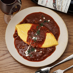 半熟チーズオムレツトリュフ風味のデミグラス