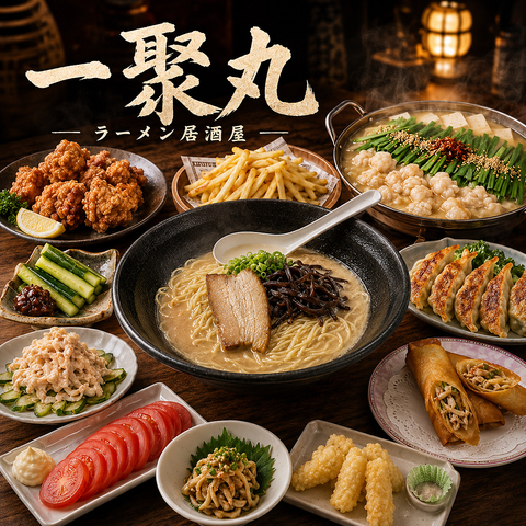 自慢のとんこつは替え玉1玉無料！もつ鍋など居酒屋メニューも充実の麺酒場！